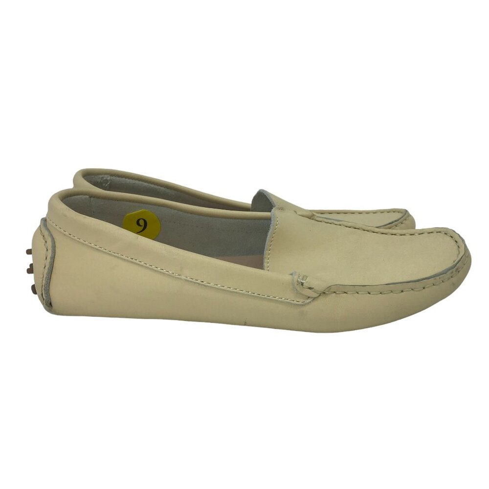 ENZO TESTOTI  Driving Loafer Womens Size 9 Flat Cream Leather Model 94247